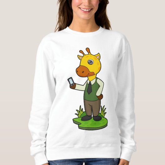 Giraffe mit Mobile Sweatshirt (Vorderseite)