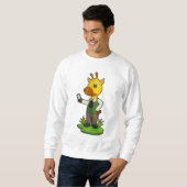 Giraffe mit Mobile Sweatshirt (Vorne ganz)