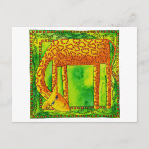 Giraffe mit Muster Postkarte