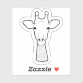 Giraffe mit Neck Rings Aufkleber (Blatt)