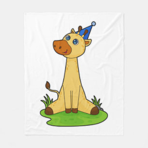 Giraffe mit Party-Hut Fleecedecke
