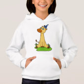 Giraffe mit Party-Hut Hoodie (Vorderseite)