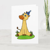 Giraffe mit Party-Hut Karte (Vorderseite)