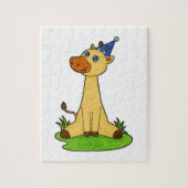 Giraffe mit Party-Hut Puzzle (Vertikal)