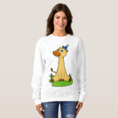 Giraffe mit Party-Hut Sweatshirt (Vorne ganz)
