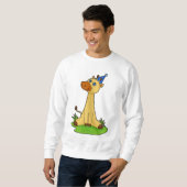 Giraffe mit Party-Hut Sweatshirt (Vorne ganz)