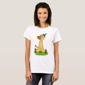 Giraffe mit Party-Hut T-Shirt (Vorne ganz)