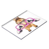Giraffe mit Pink Glasses Spiral Foto Notebook Notizblock (Linke Seite)