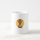 Giraffe mit Popcorn-Cartoon Tierischer Spaß Kaffeetasse (Mittel)