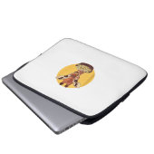 Giraffe mit Popcorn-Cartoon Tierischer Spaß Laptopschutzhülle (Vorne Knopf)