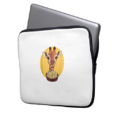 Giraffe mit Popcorn-Cartoon Tierischer Spaß Laptopschutzhülle (Vorderseite Links)