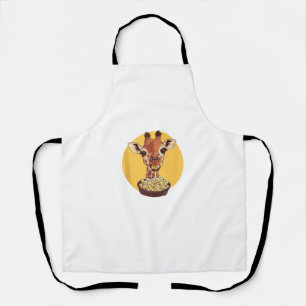 Giraffe mit Popcorn-Cartoon Tierischer Spaß Schürze