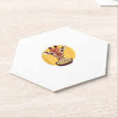 Giraffe mit Popcorn-Cartoon Tierischer Spaß Untersetzer (angewinkelt)