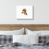 Giraffe mit Pumpkin Hat Halloween Design Leinwanddruck (Insitu (Schlafzimmer))