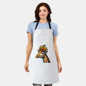 Giraffe mit Pumpkin Hat Halloween Design Schürze (Getragen)