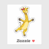 Giraffe mit Ribbon Aufkleber (Blatt)