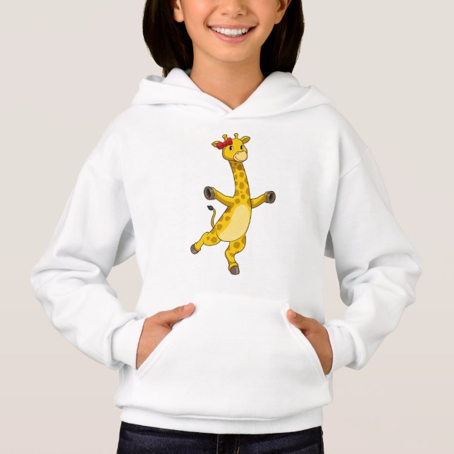 Giraffe mit Ribbon Hoodie (Vorderseite)