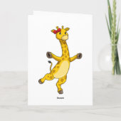 Giraffe mit Ribbon Karte (Rückseite)
