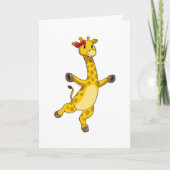 Giraffe mit Ribbon Karte (Vorderseite)