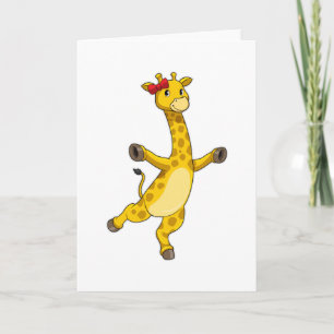Giraffe mit Ribbon Karte