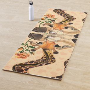 Giraffe mit Rose Yoga Mat Gentleman Yogamatte