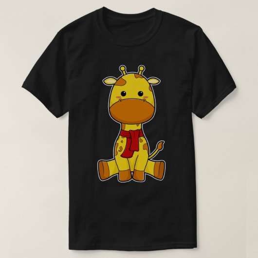 Giraffe mit Scarf 3 T-Shirt (Design vorne)