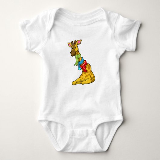 Giraffe mit Scarf Baby Strampler (Vorderseite)