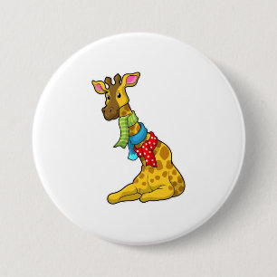 Giraffe mit Scarf Button