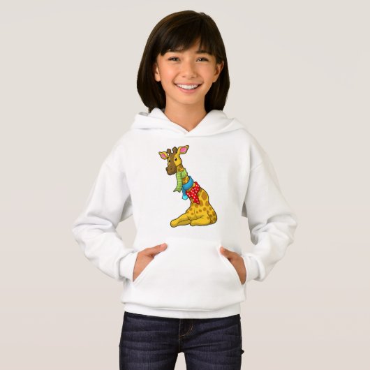 Giraffe mit Scarf Hoodie (Vorne ganz)
