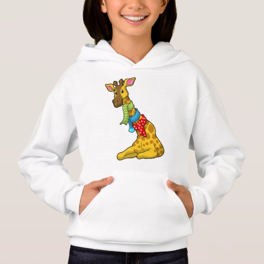 Giraffe mit Scarf Hoodie (Vorderseite)