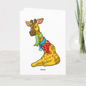 Giraffe mit Scarf Karte (Rückseite)