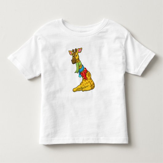 Giraffe mit Scarf Kleinkind T-shirt (Vorderseite)