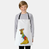 Giraffe mit Scarf Schürze (Getragen)