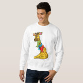 Giraffe mit Scarf Sweatshirt (Vorne ganz)