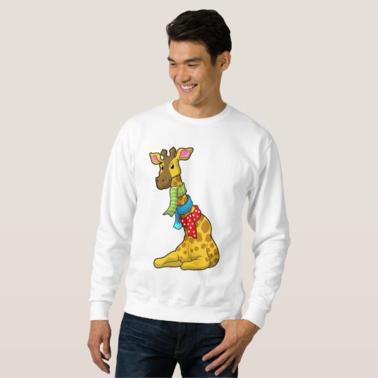 Giraffe mit Scarf Sweatshirt (Vorne ganz)