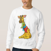Giraffe mit Scarf Sweatshirt (Vorderseite)