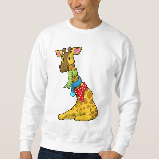 Giraffe mit Scarf Sweatshirt (Vorderseite)