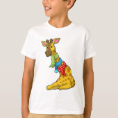 Giraffe mit Scarf T-Shirt (Vorderseite)
