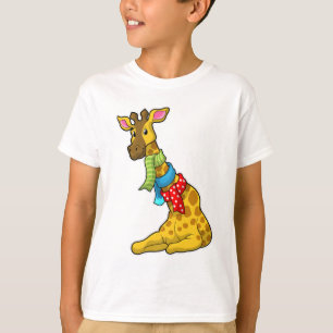 Giraffe mit Scarf T-Shirt