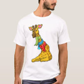 Giraffe mit Scarf T-Shirt (Vorderseite)