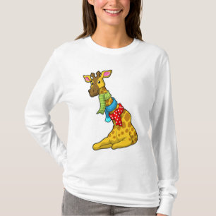 Giraffe mit Scarf T-Shirt