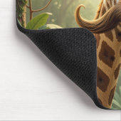 Giraffe Mit Schnurrbart und Affe Mousepad (Ecke)
