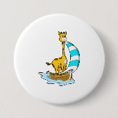 Giraffe mit Segelboot Button (Vorderseite)