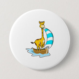 Giraffe mit Segelboot Button
