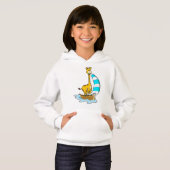 Giraffe mit Segelboot Hoodie (Vorne ganz)