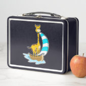 Giraffe mit Segelboot Metall Brotdose (Beispiel)