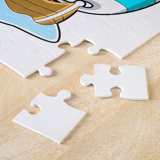 Giraffe mit Segelboot Puzzle (Seite)