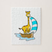 Giraffe mit Segelboot Puzzle (Vertikal)