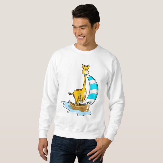 Giraffe mit Segelboot Sweatshirt (Vorne ganz)