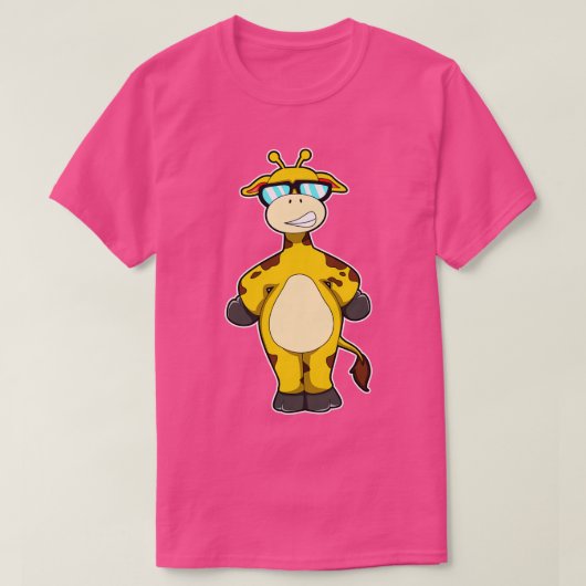 Giraffe mit Sonnenbrille 3 T-Shirt (Design vorne)
